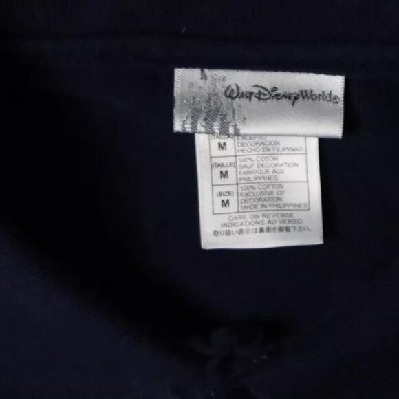 Walt Disney World Polo Shirt Men's M Blue Logo Embroidered Collared 100% Cotton - Picture 3 of 7
